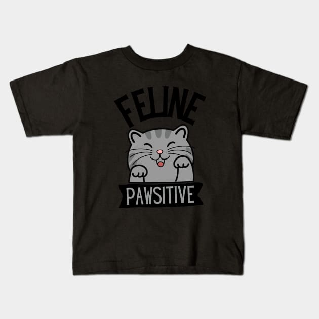 Funny Cat Pun Kids T-Shirt by Indieteesandmerch